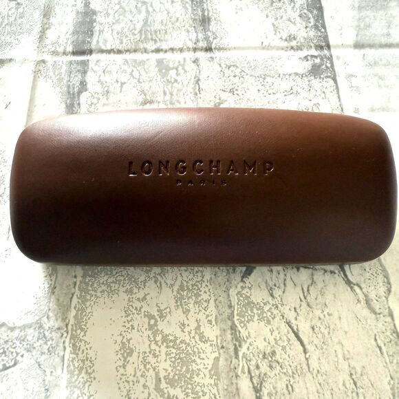Longchamp Paris Brown Sunglasses Eyeglasses Hard Case Clamshell - Picture 1 of 6